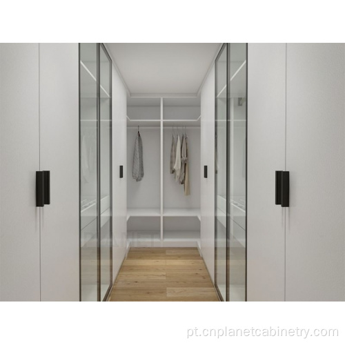 Personalização Modern Wooden Bedroom Walk In Closet Wardrobe